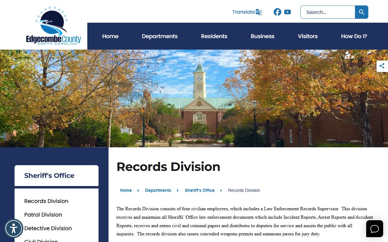 Edgecombe County inmate population records division source